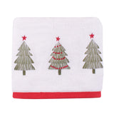 Christmas Trees Beige Festive Hand Towel Pair - Christmas Trees Hand Towel 2 Pack In White 50 X 90Cm 3