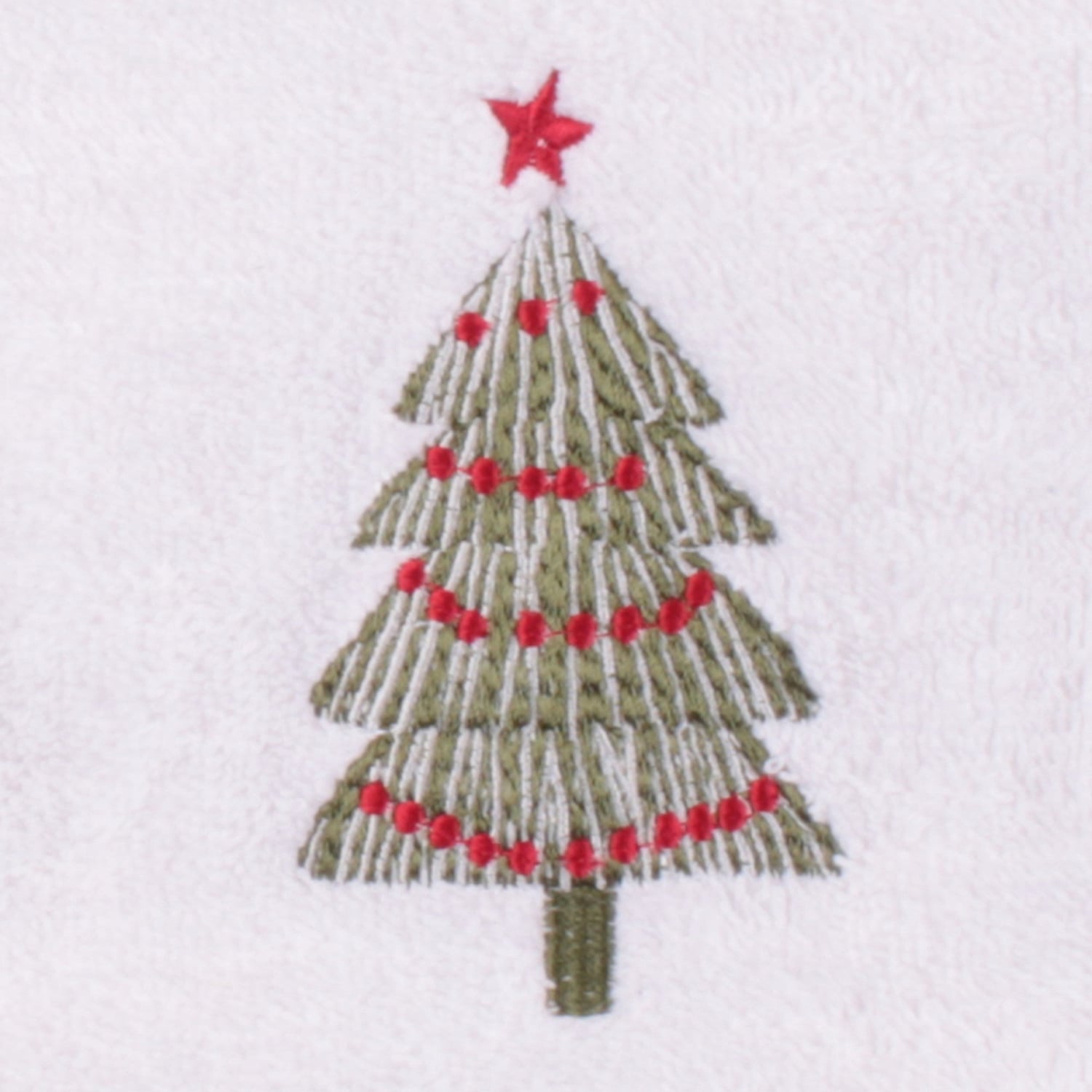 Christmas Trees Beige Festive Hand Towel Pair - Christmas Trees Hand Towel 2 Pack In White 50 X 90Cm 4