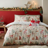 Christmas Woodland Animals Red Cushion Cover 43cm x 43cm - Christmas Woodland Animals Cushion In Red 43 X 43Cm 4