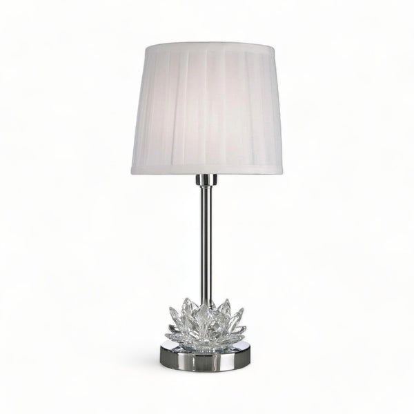 Chrome Florence Crystal Table Lamp 45cm