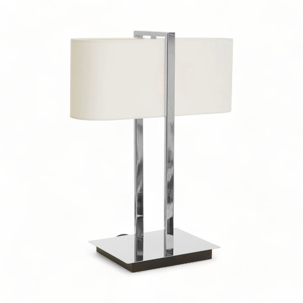 Chrome Sculptural Frame Table Lamp 50cm