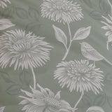 Chrysanthemum Floral Pencil Pleat Curtains - Green Thermal Light Filtering - Chrysanthemum Pencil Pleat Curtains In Green 2