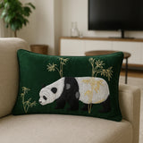 Chuan Tranquil Panda Cushion Cover / Filled Cushion 16" x 24" (40cm x 60cm) by Paoletti