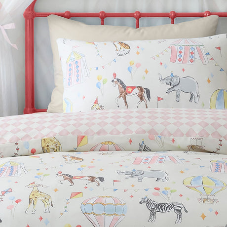 Circus Time Kids Microfibre Duvet Cover Set - Multi - Circus Time Duvet Cover Set In Multicolour 2