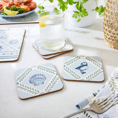 Ulster Weavers Coastal Treasures Coasters 4 Pack - Coastal Treasures Coasters 4 Pack In Blue 2