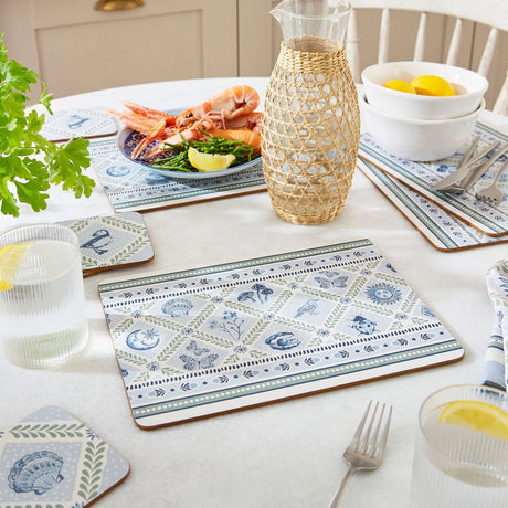 Ulster Weavers Coastal Treasures Coasters 4 Pack - Coastal Treasures Coasters 4 Pack In Blue 3