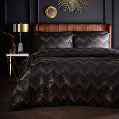 Laurence Llewelyn-Bowen Cocktail Microfibre Black Duvet Cover Bedding Set
