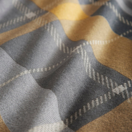 Colville Check Brushed Cotton Flannelette Duvet Cover Set - Ochre - Colville Check Duvet Cover Set In Ochre 3