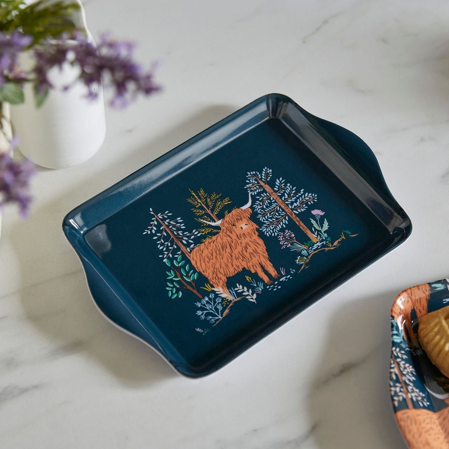 Ulster Weavers Connie Cow Scatter Tray - Connie The Cow Scatter Tray In Navy 2
