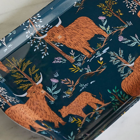 Ulster Weavers Connie Cow Small Tray - Connie The Cow Small Serving Tray In Navy 3