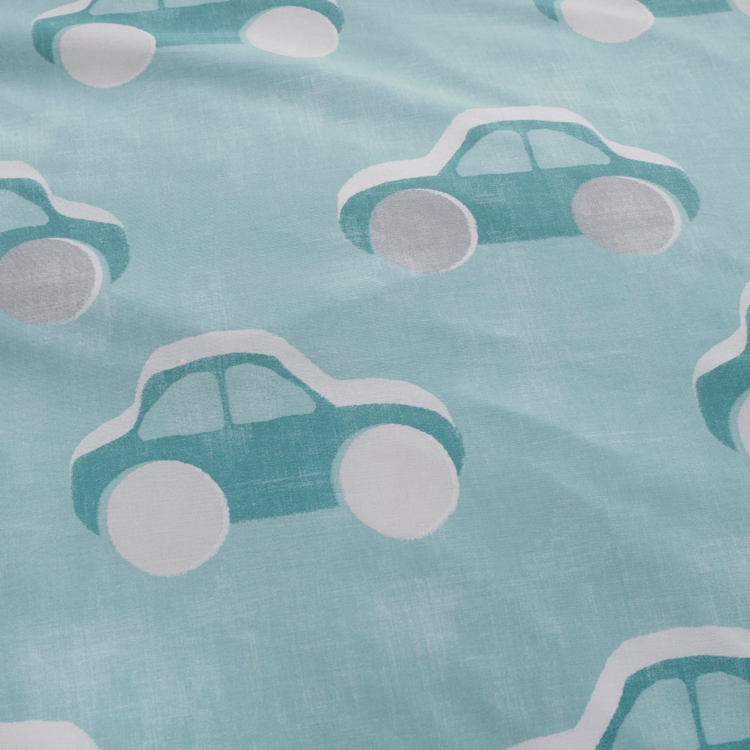 Cool Cars Reversible Kids Single 100% Cotton Duvet Cover Set - Cool Cars Duvet Cover Set In Duck Egg 3