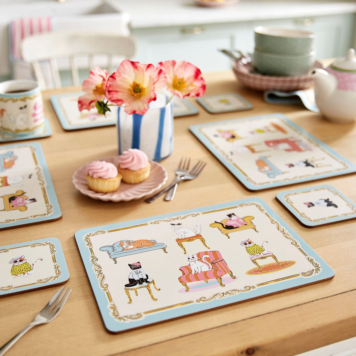 Ulster Weavers Cool Cats Coasters 4 Pack - Cool Cats Coasters 4 Pack In Multicolour 3