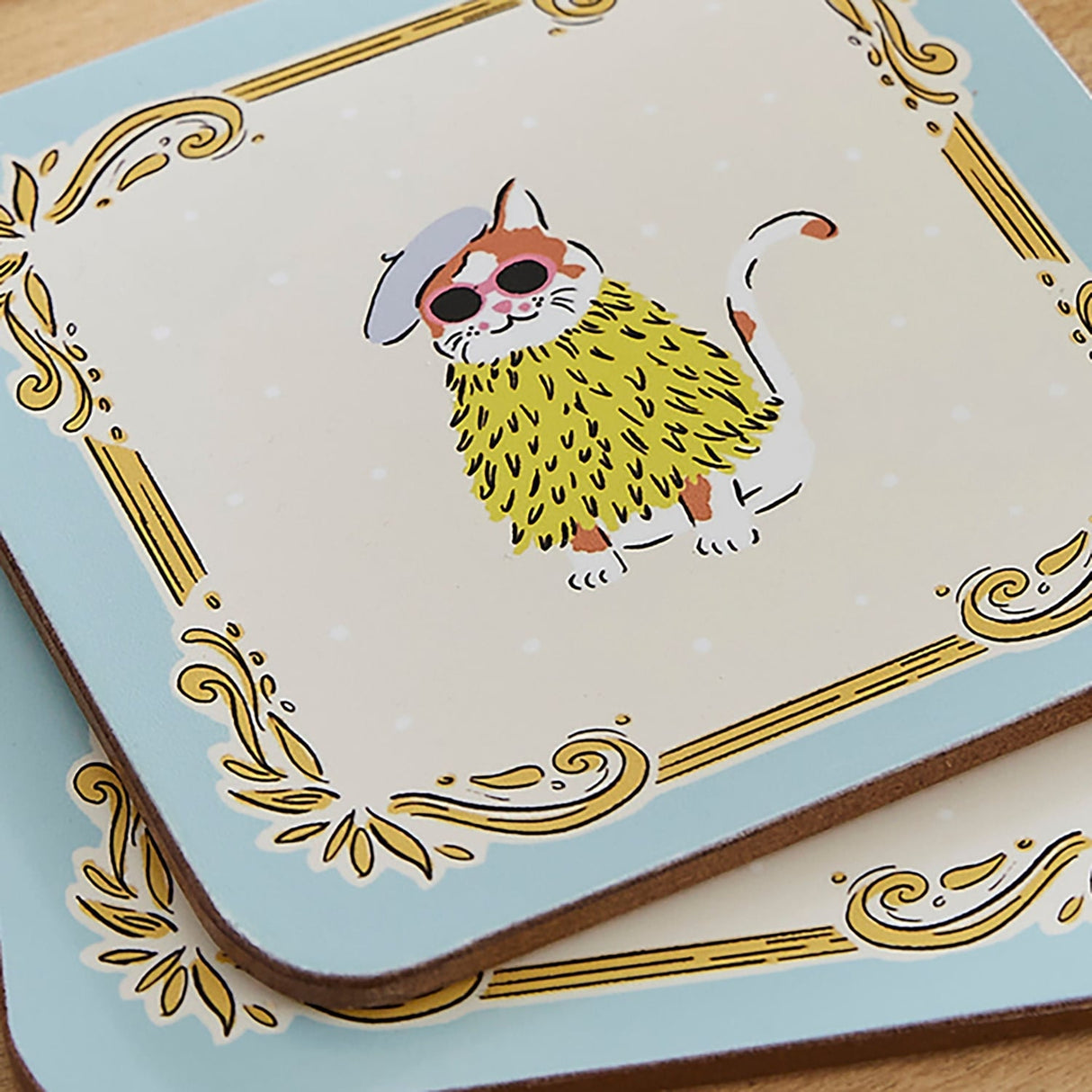 Ulster Weavers Cool Cats Coasters 4 Pack - Cool Cats Coasters 4 Pack In Multicolour 4