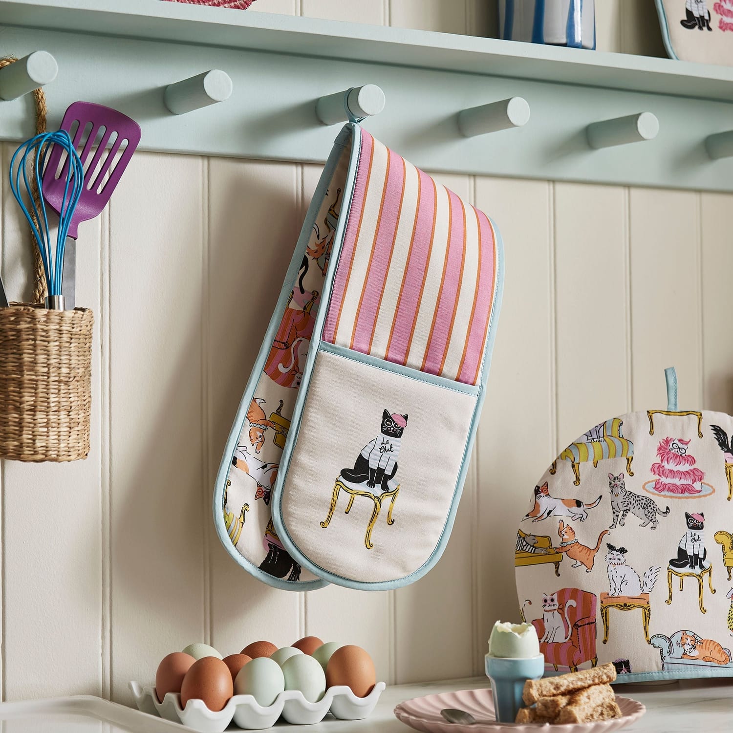 Ulster Weavers Cool Cats Double Oven Glove - Cool Cats Double Oven Glove In Multicolour 2