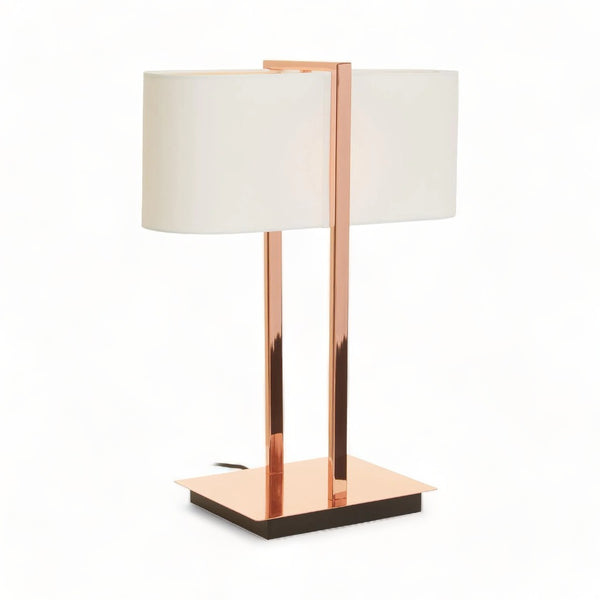 Copper Linear Sculptural Table Lamp 50cm