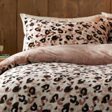 Cosy Leopard Microfibre Duvet Cover Set - Natural - Cosy Leopard Duvet Cover Set In Natural 2
