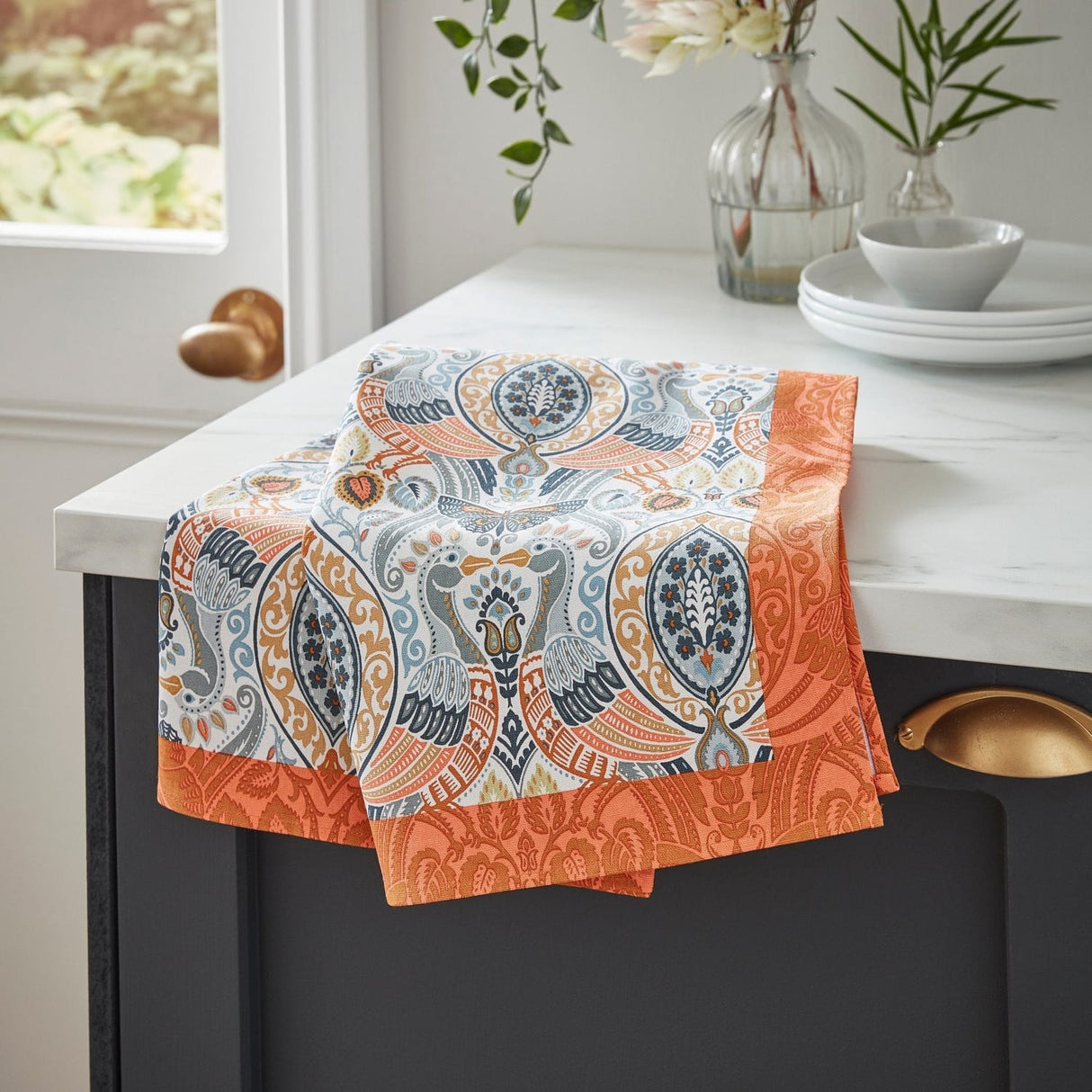 Ulster Weavers Cotswold Luxury 100% Cotton Tea Towel - Cotswold Cotton Tea Towel In Orange 2