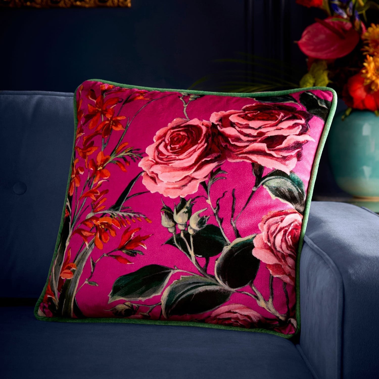 Laurence Llewelyn-Bowen Cotswold Fantasia Dawn Cushion Cover - Pink