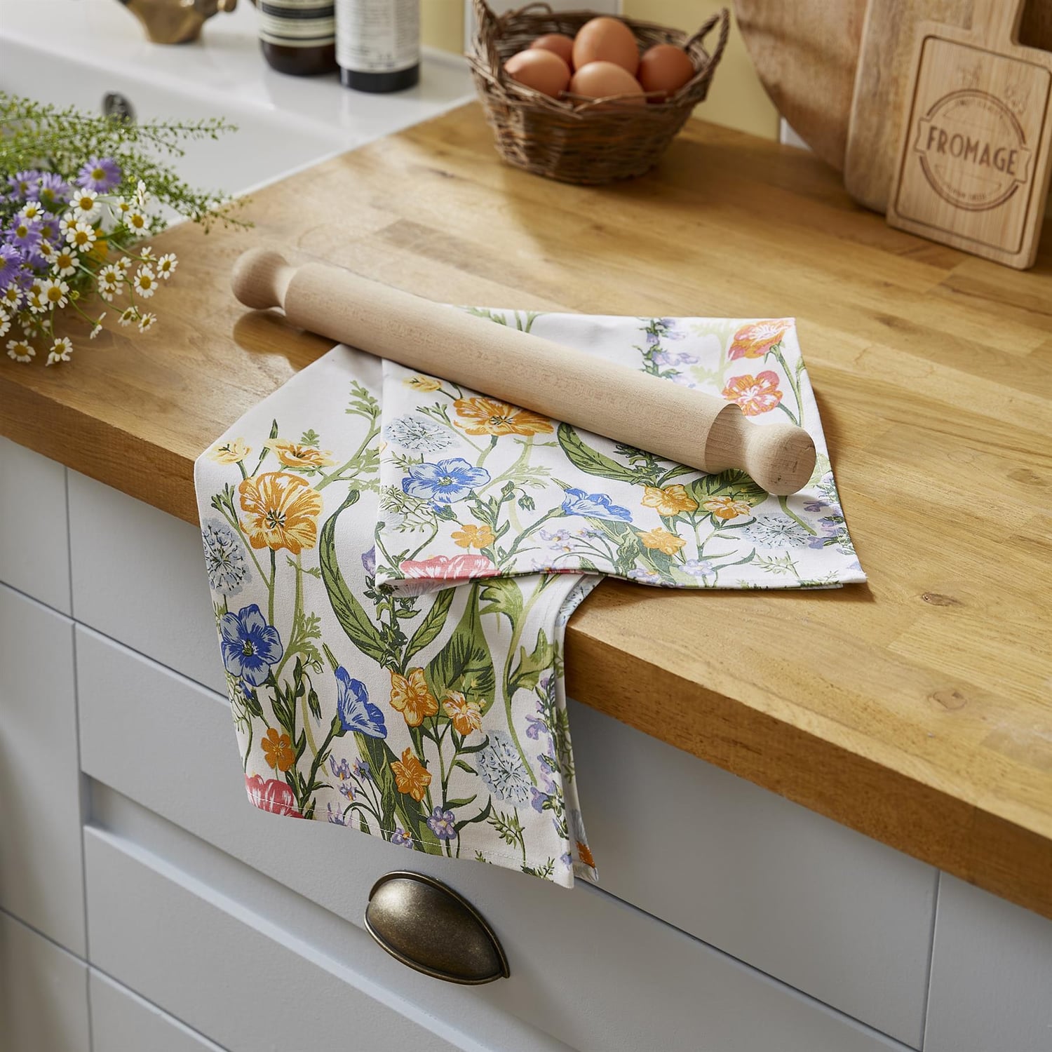Ulster Weavers Cottage Garden Tea Towel - Cottage Garden Cotton Tea Towel In Multicolour 3