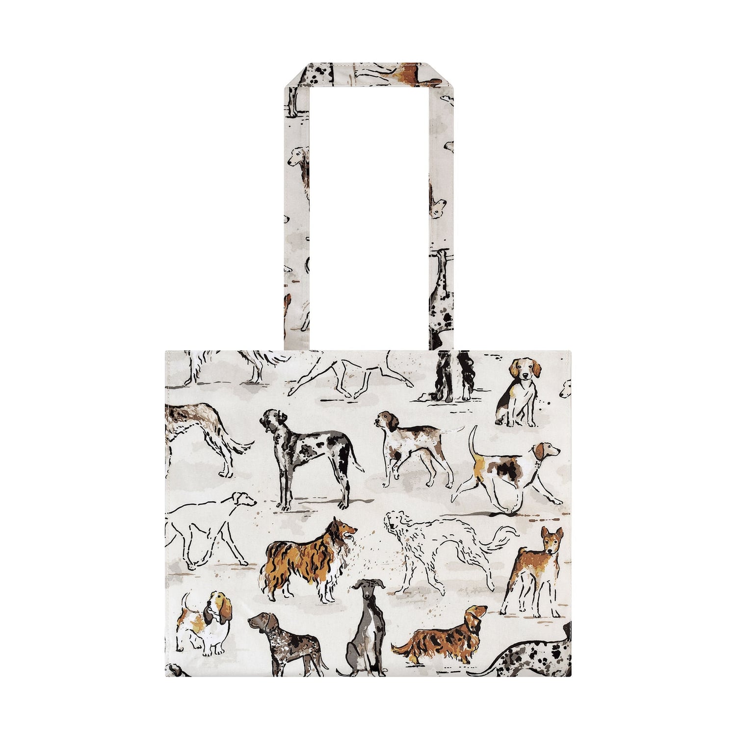 Ulster Weavers Country Dogs Foldable Tote Bag - Country Dogs Shoulder Bag Pvc In Brown 1