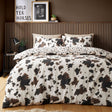 Cow Print Natural Polycotton Duvet Cover Set