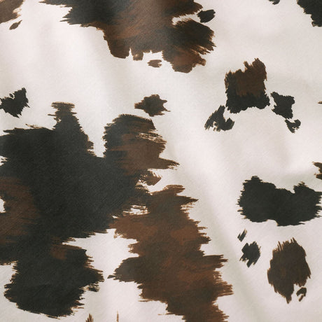 Cow Print Natural Polycotton Duvet Cover Set - Cow Print Duvet Cover Set In Natural 3