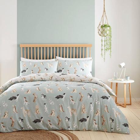Cute Dogs Polycotton Duvet Cover Set
