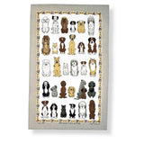 Dogs Arrived Cotton Tea Towel in Brown/Yellow