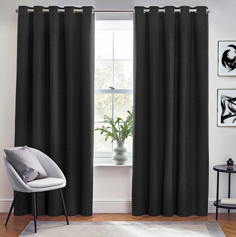 Dawn Blackout Lined Eyelet Curtains by furn.