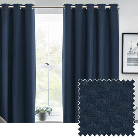 Dawn Blackout Lined Eyelet Curtains by furn.