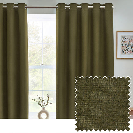 Dawn Blackout Lined Eyelet Curtains by furn.