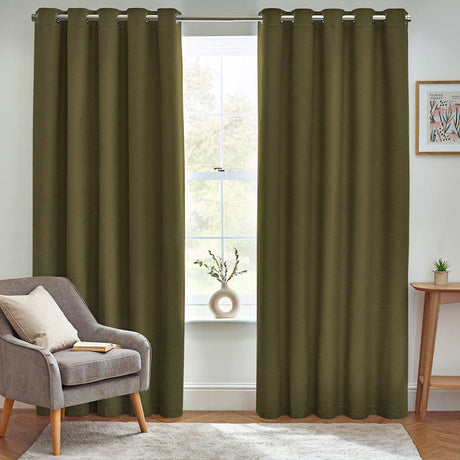 Dawn Blackout Lined Eyelet Curtains by furn.