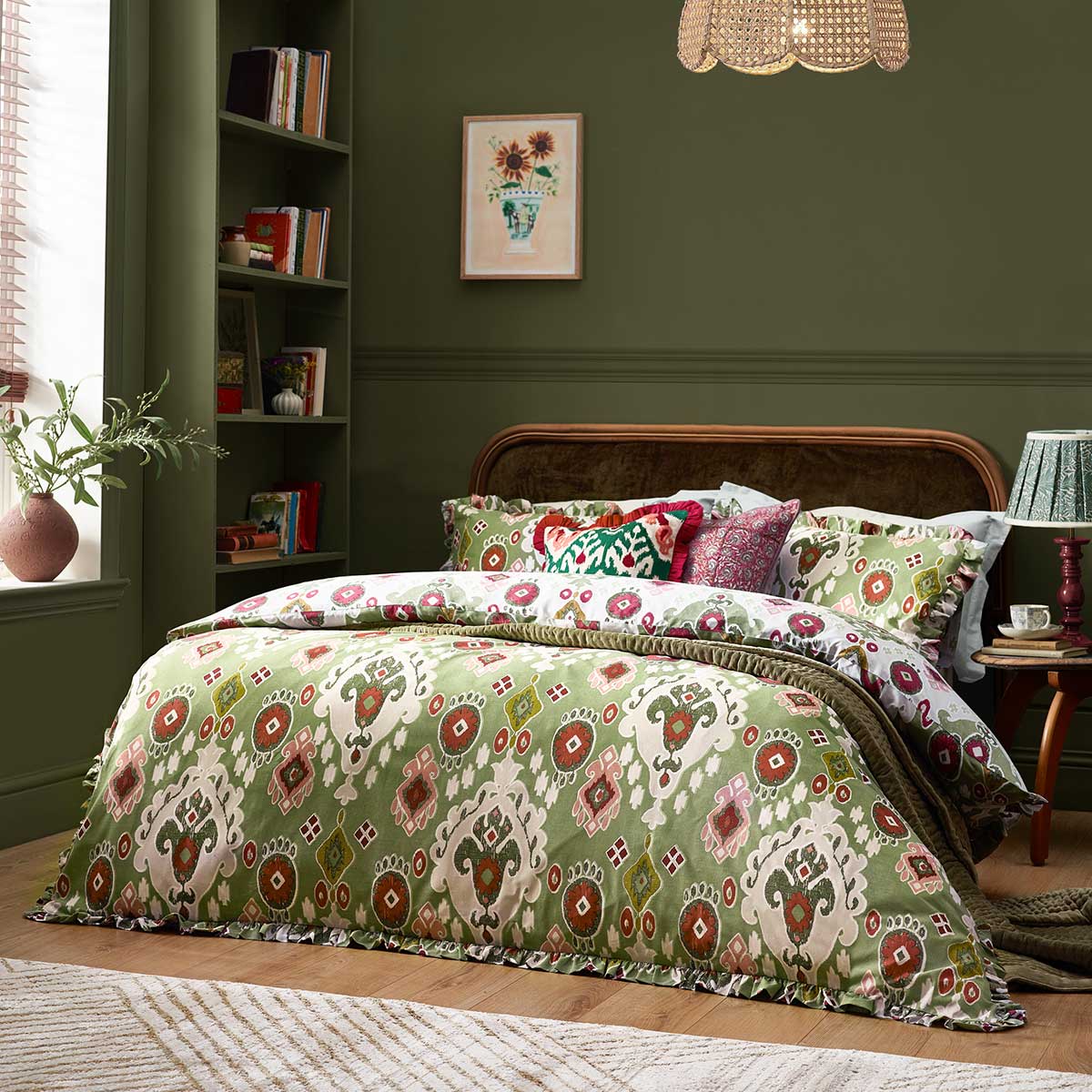 Dawson Duvet Cover Set - Cedar Green