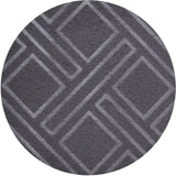 Alan Symonds Diamond Dim Out Eyelet Ring Top Curtains in Charcoal - Image 4