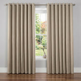 Alan Symonds Diamond Dim Out Eyelet Ring Top Curtains in Cream - Image 2