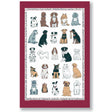 Dogs Galore Cotton Tea Towel in Red
