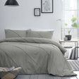Dart Grey Geometric Duvet Cover Set - Grey