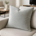 Meridian Velvet Piped Cushion Cover 22" x 22" (55cm x 55cm) by Paoletti