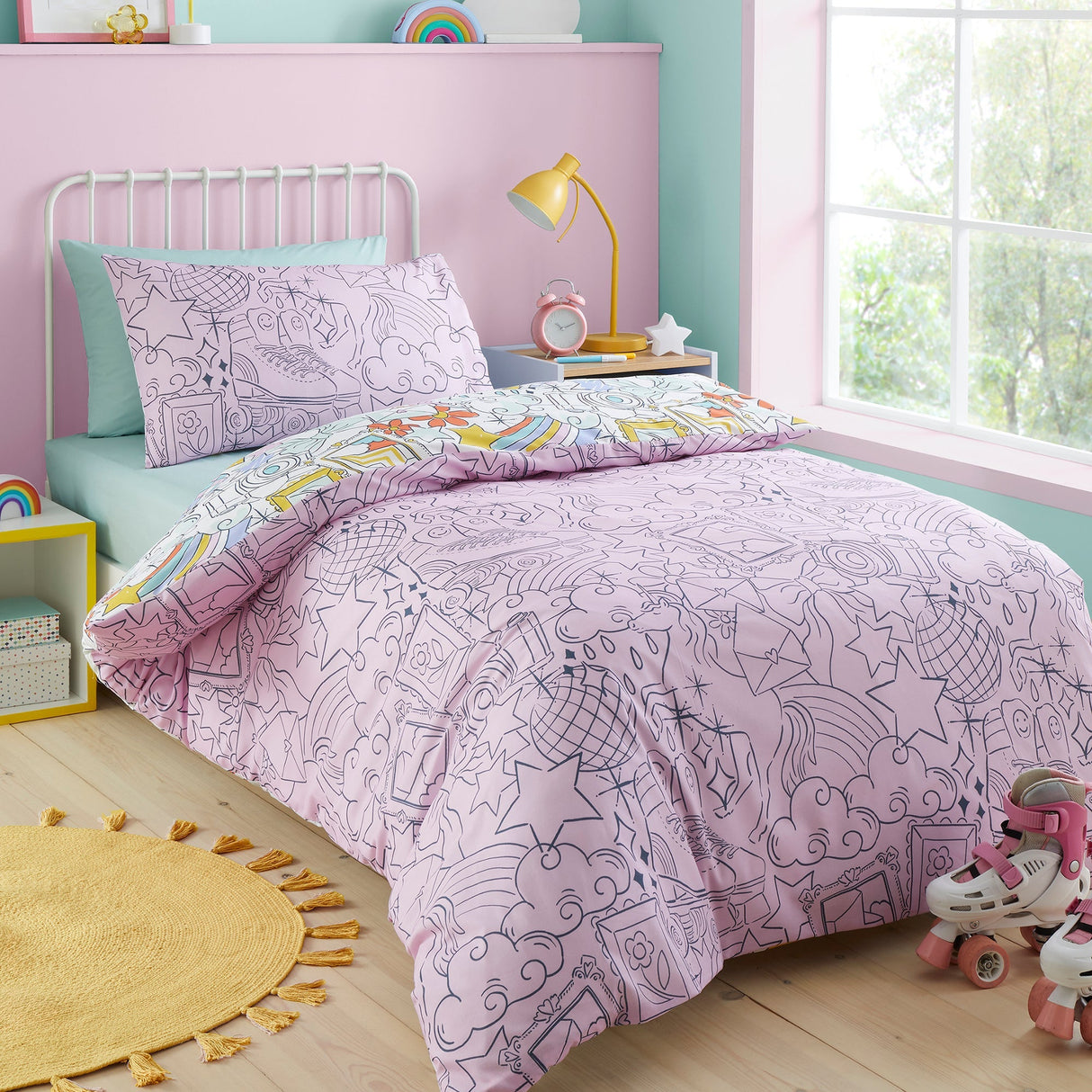 Doodle Hobby Multi Polycotton Duvet Cover Set product image 4