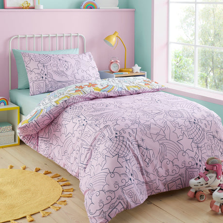 Doodle Hobby Multi Polycotton Duvet Cover Set product image 4