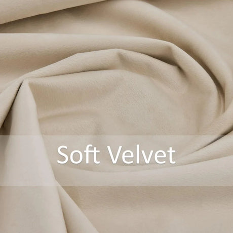 Alan Symonds Diamondo Velvet Blackout Eyelet Ring Top Curtains in Cream - Image 6