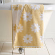Daisy Floral Ochre Bathroom Towels lifestyle image