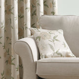 Dahlia Floral Cushion Cover 43cm x 43cm (17" x 17") - Natural