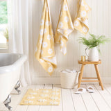 Daisy Floral Ochre Polycotton Bath Mat 50 x 80cm - Daisy Floral Bath Mat In Ochre 50 X 80Cm - Default Title 2