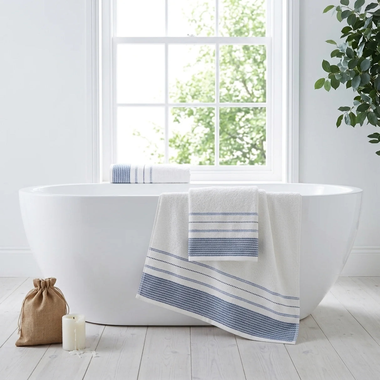 Dakota 500gsm Blue 100% Cotton Towels-1