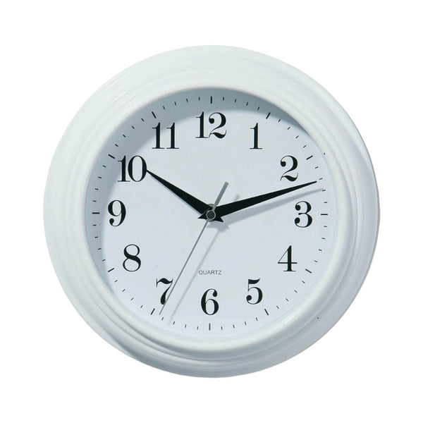 Dallas White and Black Wall Clock 25cm