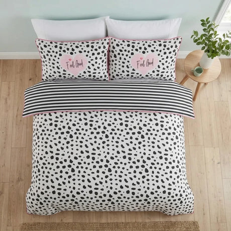 Dalmatian Black Duvet Cover Bedding Set-4