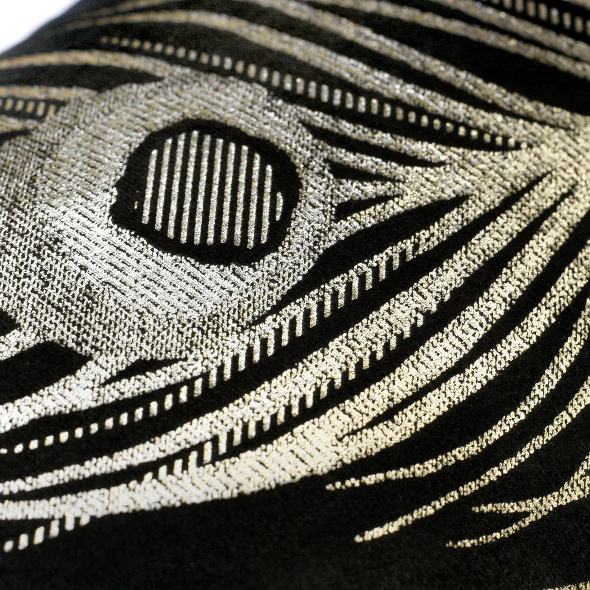 Laurence Llewelyn-Bowen Dandy Gold Velvet Feather Filled Cushion - Dandy Cushion In Black Gold 30 X 50Cm 3