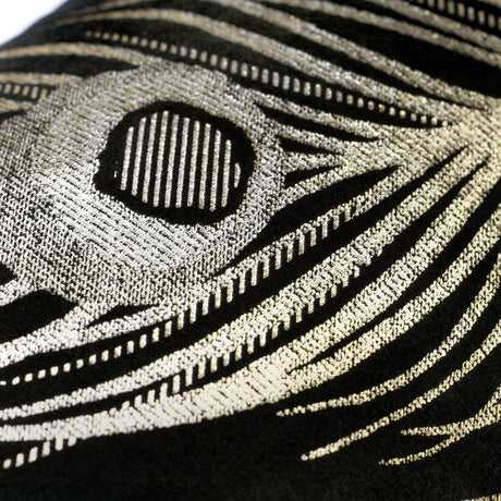 Laurence Llewelyn-Bowen Dandy Gold Velvet Feather Filled Cushion - Dandy Cushion In Black Gold 30 X 50Cm 3