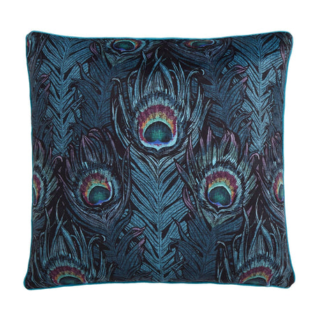 Laurence Llewelyn-Bowen Dandy Peacock Teal 55cm x 55cm Cushion Cover - Teal - Dandy Peacock Cushion In Teal 55 X 55Cm 2